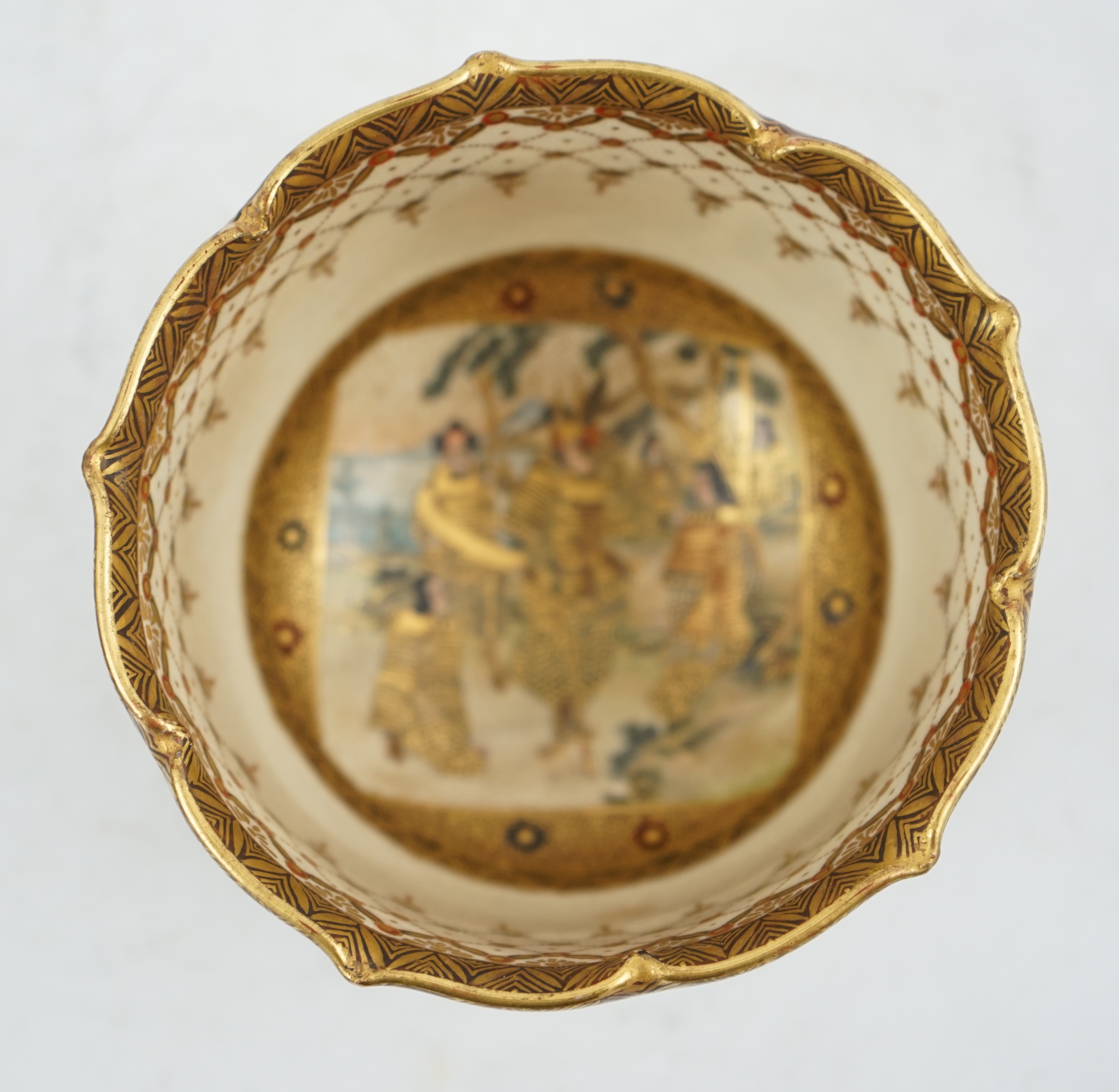 A Japanese Satsuma U-shaped bowl, Meiji period